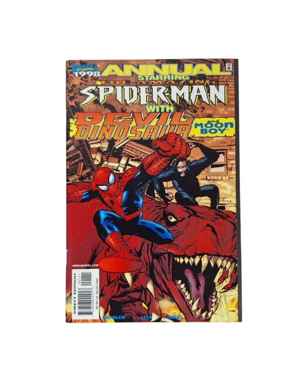 Marvel Spider-Man 1998 Annual Devil Dinosaur Moon Boy Comic Book Vintage Y2K